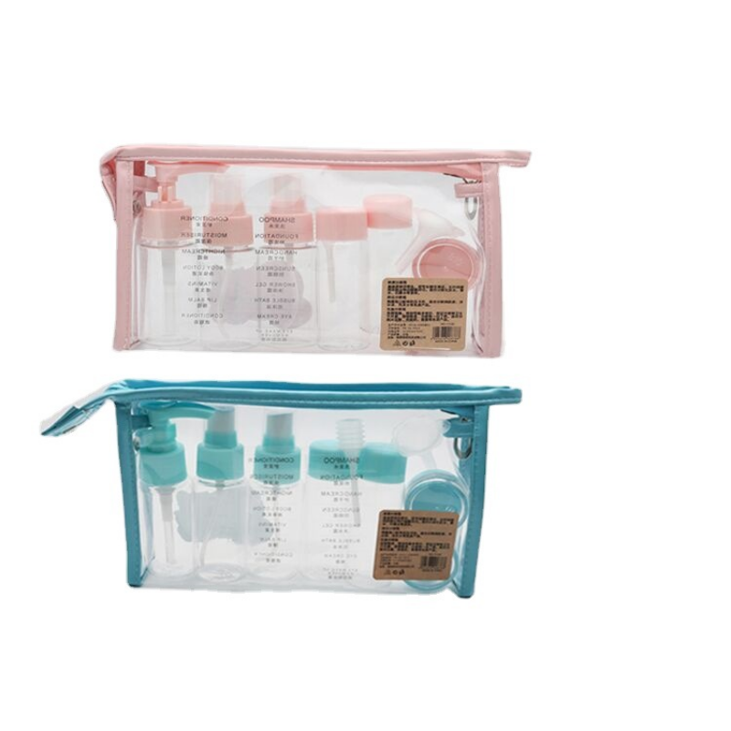 10 pezzi portatile da viaggio riutilizzabile bottiglia vuota Set essenza Shampoo Gel doccia contenitore può spruzzare lozione imbottigliamento