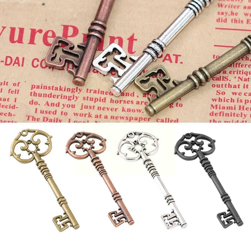 Zoete Bel 1 Pcs/32*84Mm Zeven Kleuren Metalen Legering Mooie Sleutels Vintage Key Sieraden Kroon Grote U6o0