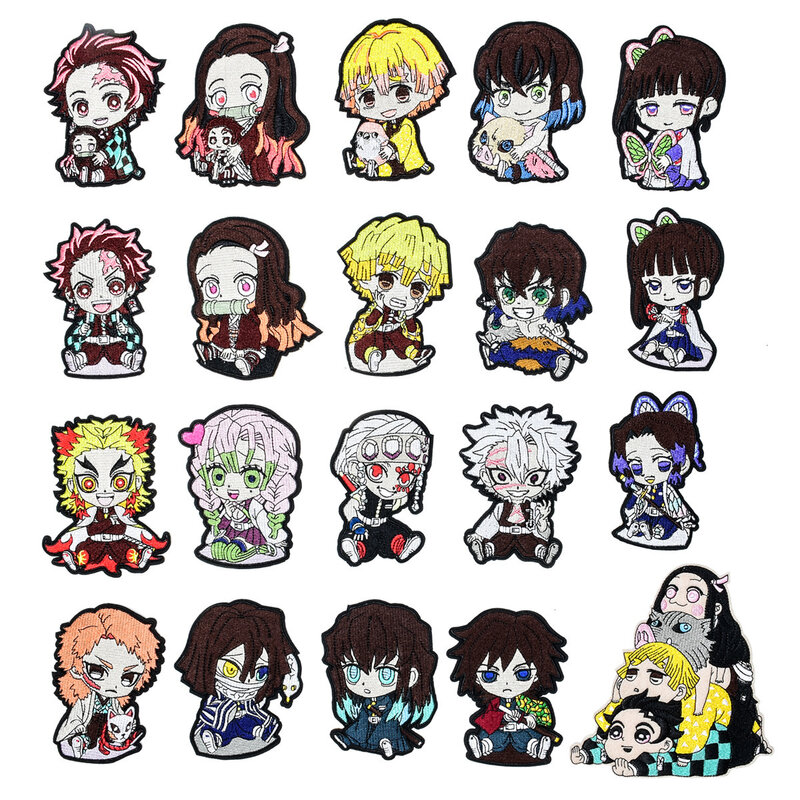 Patches Embroidery Cartoon Clothing Stickers Anime Cartoon Clothes Patches Garment Stickers Embroidery Stickers