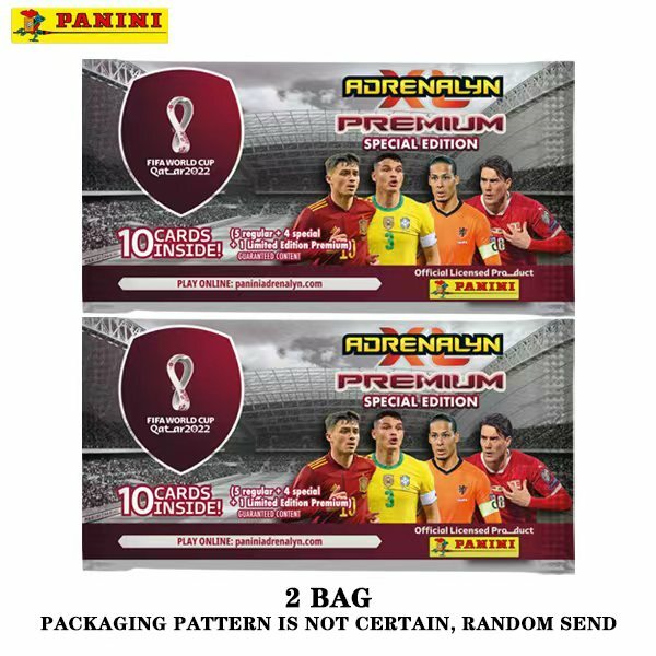 Panini Football Star silver card Qatar World Cup Soccer Star Collection Messi Ronaldo calciatore Limited Fan Cards Box Set