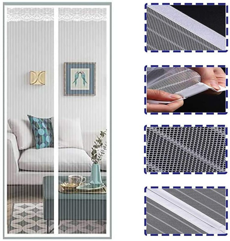 2022 Summer Magnetic Mosquito Net Door Anti Mosquito Insect Fly Bug Curtains Automatic Closing Door Magnetic Door Mosquito Net