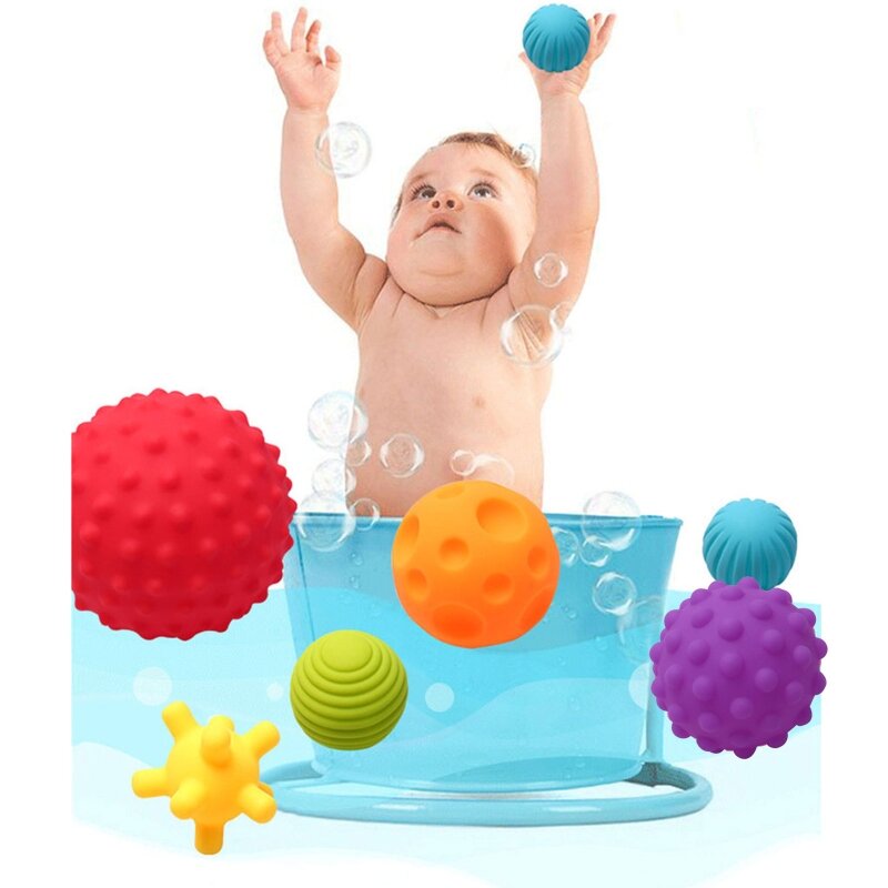 Bola de textura para niños, juguete educativo con múltiples tamaños, juguetes educativos portátiles para entrenar el cerebro