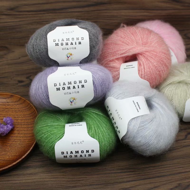 25g Mohair Silk Wool Yarn For Knitting Thin angora Mohair Soft Crochet Yarns Hand Knit Sweater Scarf Shawl Cardigan Puffy Thread