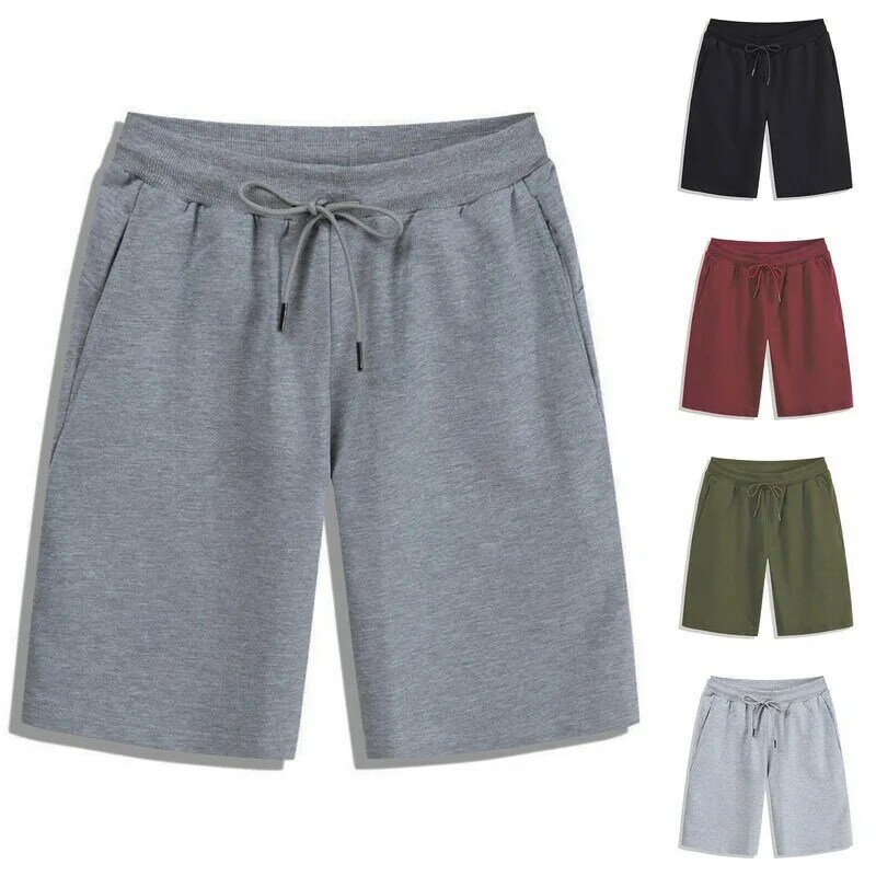 Pantalones cortos de algodón suave para hombre, Shorts deportivos informales para correr, holgados, Vintage, ropa de calle
