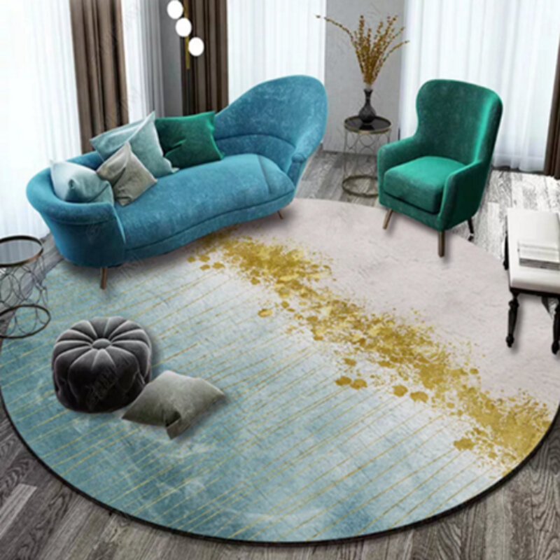 Europejski abstrakcyjny okrągły stolik kawowy do salonu dywan wiszący kosz stolik pod komputer mata podłogowa sypialnia pokój nocny koc