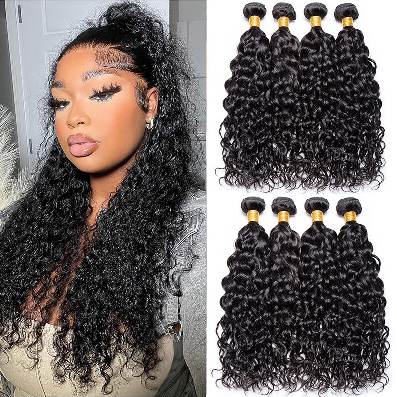 Water Wave Bundles Synthetic Hair Extensions For Women Synthetic Bundle Raw Unprocessed Bundle Curly Hair