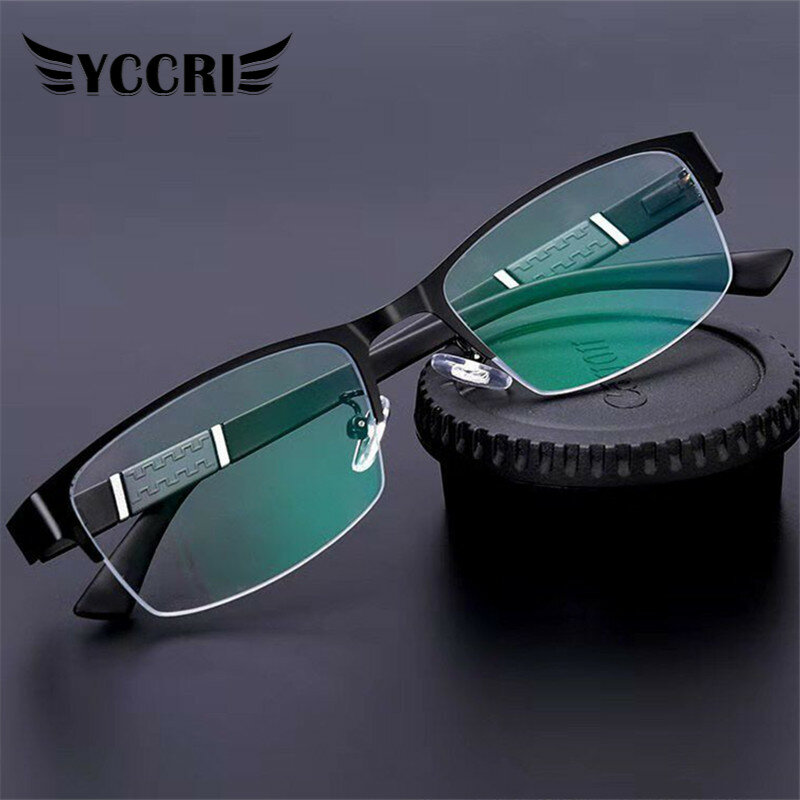 2021New Trend Reading Glasses Reading Glasses Men and Women High Quality Half Frame Diopters Business Office Men Reading Glasses