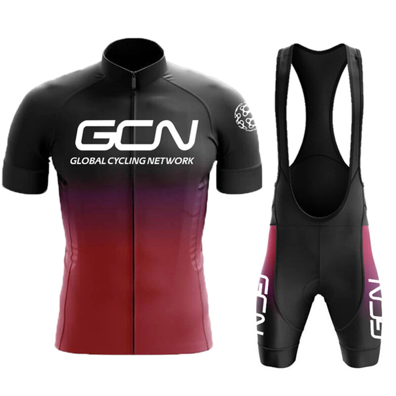 GCN-Conjunto de Ropa de Ciclismo para Hombre, Jersey de manga corta de secado rápido, Uniforme de bicicleta de montaña, Maillot, 2022