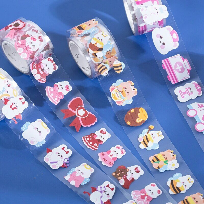 MOHAMM 1 Roll Kawaii Animal Decorative Masking Tape for DIY Crafts Arts Diary Scrapbooking Planners Embellishment