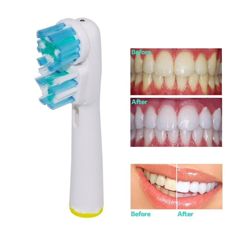 4 pçs/set Substituível escova de Dentes Elétrica Cabeça de Substituição Chefes Escova de Dente Para Oral B Escova Rotativa Bicos SB-417A SB-17A