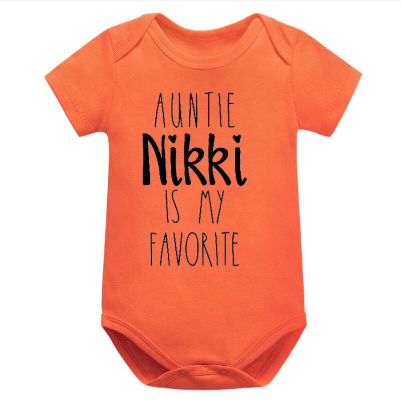 Auntie Is My Favorite Baby Clothes Aunt Gift 2021 Personalized Mommy and Me Clothes Customizable Fashion T-Shirts M