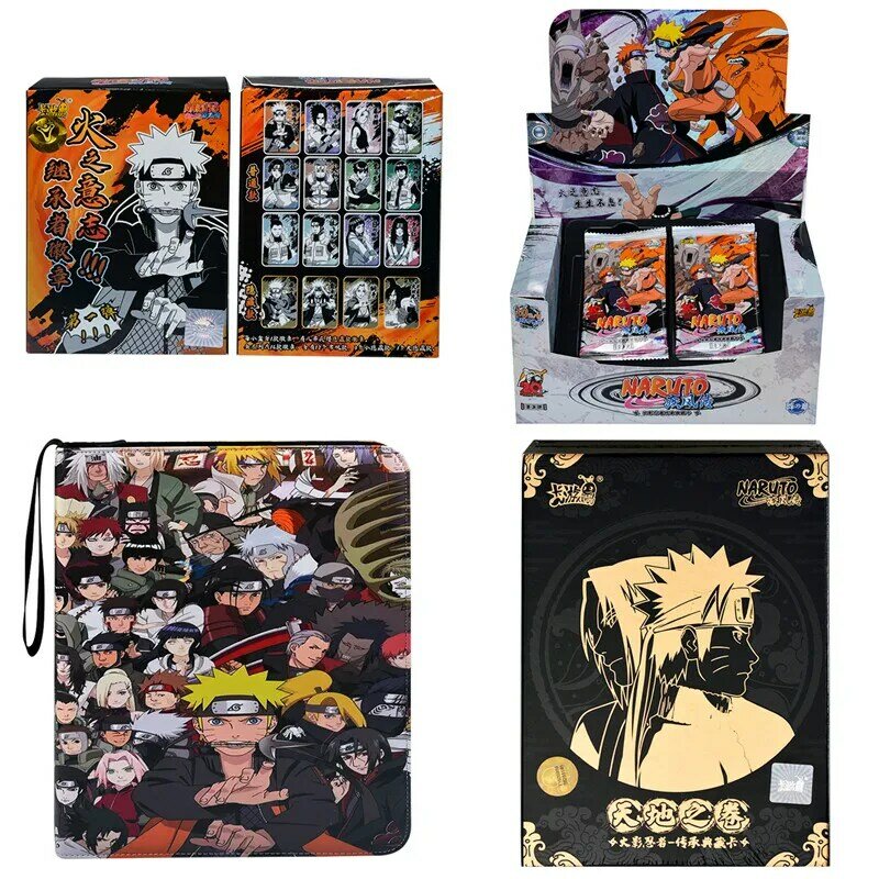 Barnd-caja de cartas de Naruto de KAYOU para niños, caja de colección de personajes de Naruto, SE ha añadido, juguete de colección de mundo Ninja, libro de álbum de Naruto, nuevo