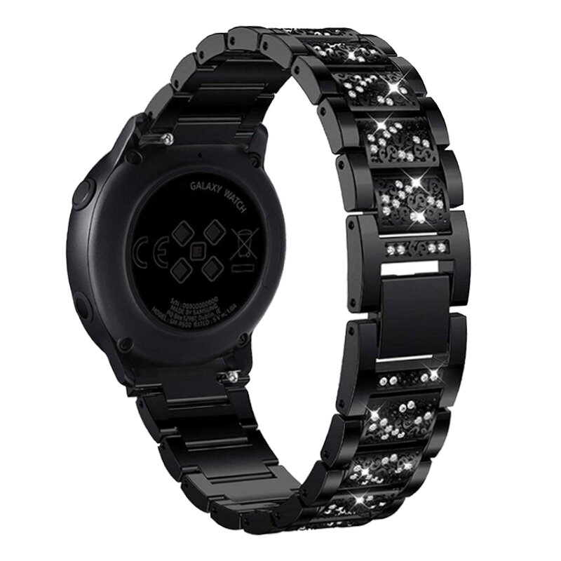 Correa para Samsung Galaxy watch, pulsera de acero inoxidable de diamante, engranaje S3, Huawei GT/2, 20mm, 22mm, 45mm, 41mm/Active 46mm/42mm