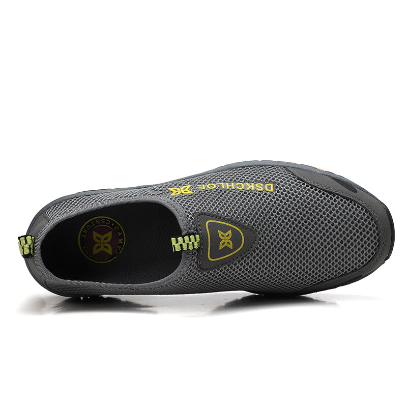Wvivoce-男性用の通気性のある屋外スニーカー,メンズハイキングシューズ,滑り止め,耐摩耗性,通気性のあるメッシュ面