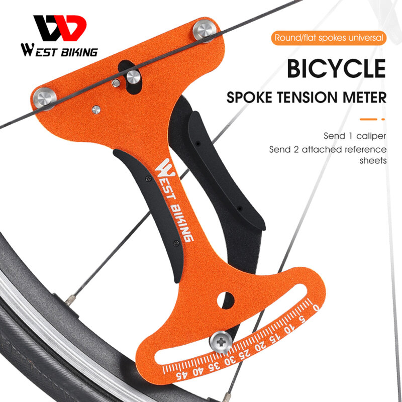 WEST BIKING จักรยานเครื่องมือ Spoke Tension Meter สำหรับจักรยานล้อ Spokes Checker Indicator เครื่องมือซ่อมจักรยาน
