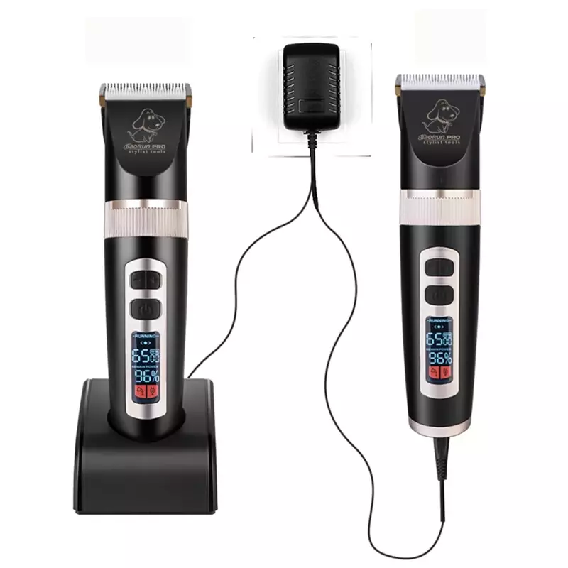 BaoRun – tondeuse électrique pour animaux de compagnie P9, appareil de toilettage professionnel pour chiens et chats, Rechargeable, affichage LCD