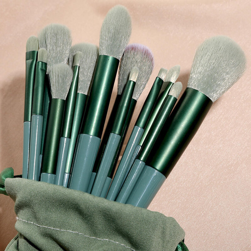 13 pçs conjunto de escova de maquiagem profissional para as meninas das mulheres escova de blush macio fundação corretivo beleza compõem escova ferramentas cosméticas