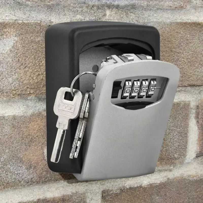 Mini stałe kolorowe na klucz Box blokada hasła drzwi kocie oko metalowa zewnętrzna naścienna blokada antykradzieżowa dla domu kryty bezpieczeństwa