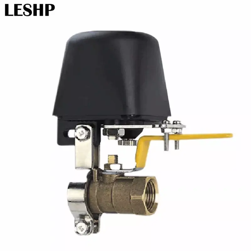LESHP Automatic Manipulator Shut Off Valve For Alarm Shutoff Gas Water Pipeline Security Device For Kitchen & Bathroom DC8V-