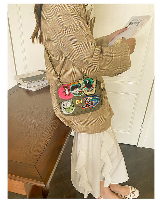 Брендовая сумка для женщин, роскошная дизайнерская сумка на плечо с мультяшной цепочкой, Забавный кошелек, Милая мини-сумка, вечерний клатч