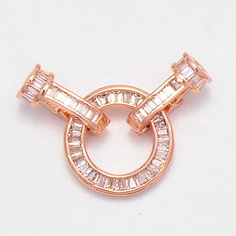 Conecte o fecho para pérola grânulo corrente que faz suprimentos zircão coração círculo conector de bronze diy colar pulseira jóias acessórios