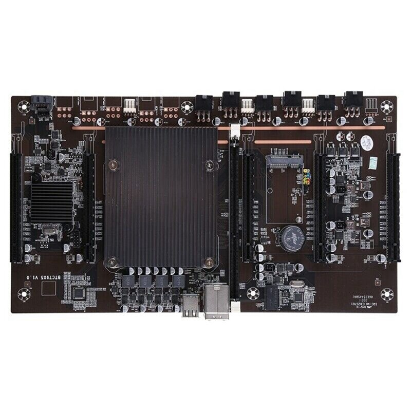 HOT-X79 H61 BTC Pertambangan Papan Utama dengan E5-2620 2011 CPU + RECC 8G DDR3 Memori + 120G SSD Mendukung 3060 3080 Kartu Grafis