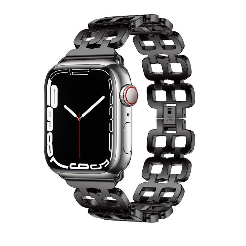 Bracelet à maillons pour Apple watch série 7, en acier inoxydable, 45mm 41mm 44mm 40mm 42mm 38mm, iwatch 6/5/4/3/2