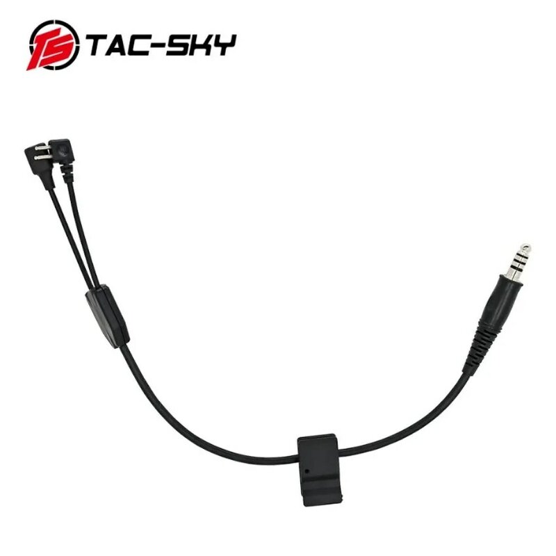 TS TAC-SKY kabel Y-Wire kit untuk Peltor ComtacTactical headphone dengan mikrofon dan untuk Peltor Ptt Kenwood plug