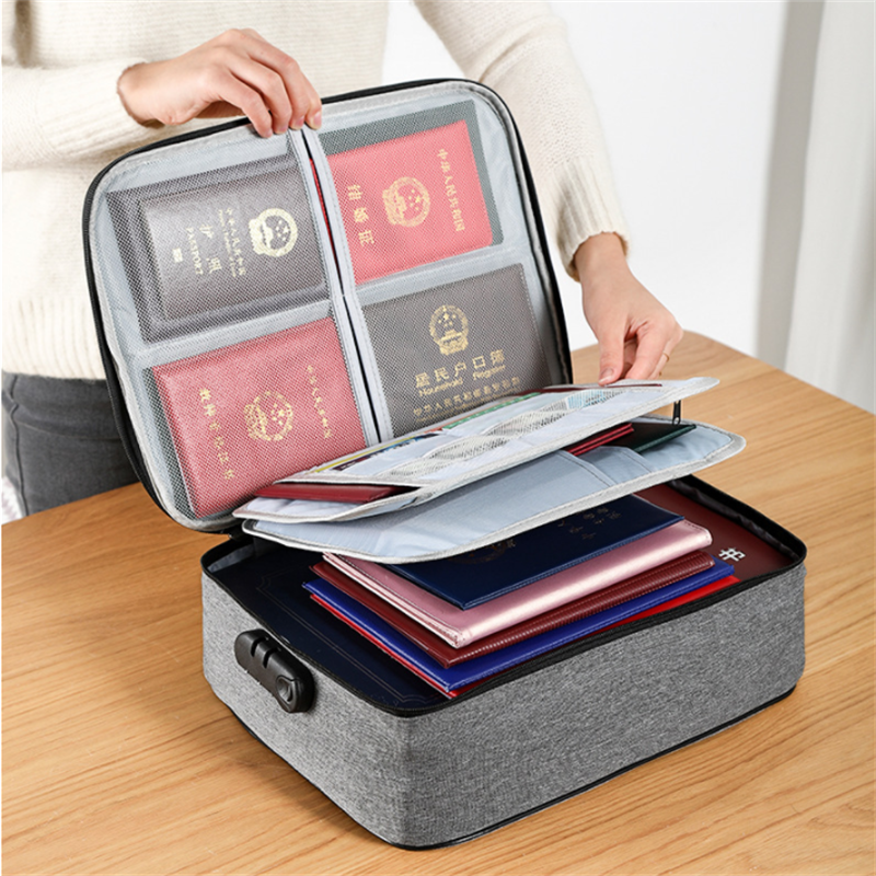 Document Storage Bag Home Office Organizer Files Folder Ticket Credit Card Certificates Handbag Organizer Accessories Supplies