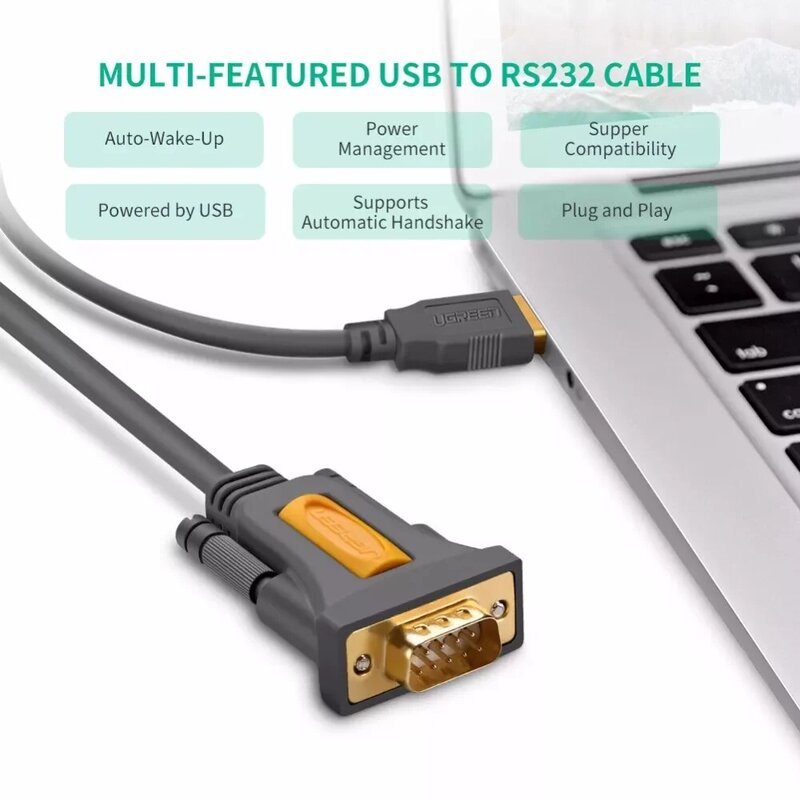 U- green USB to RS232 COM 포트 직렬 PDA 9 DB9 핀 케이블 어댑터 Prolific pl2303 for Windows 7 8.1 XP Vista Mac OS USB RS232 CO