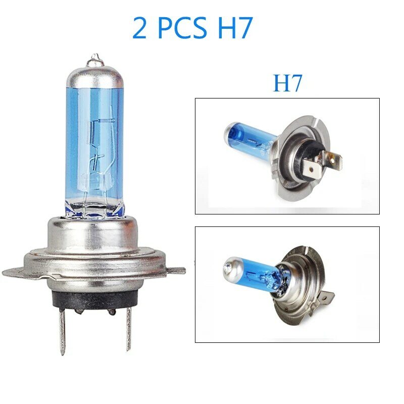 Ampoule de phare de voiture super lumineuse 55w, blanc 9005 k, H4 H7 H11 H1 9006 5500 HB3 HB4, lampe halogène, prise d'origine, 2 pièces
