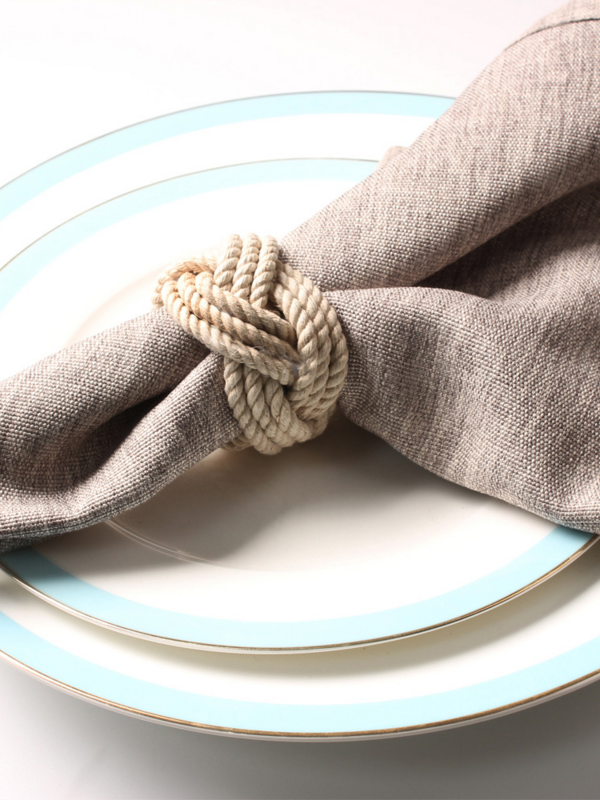 Modelo de quarto natural juta guardanapo anel corda tecido guardanapo fivela de linho corda guardanapo anel decoração da mesa
