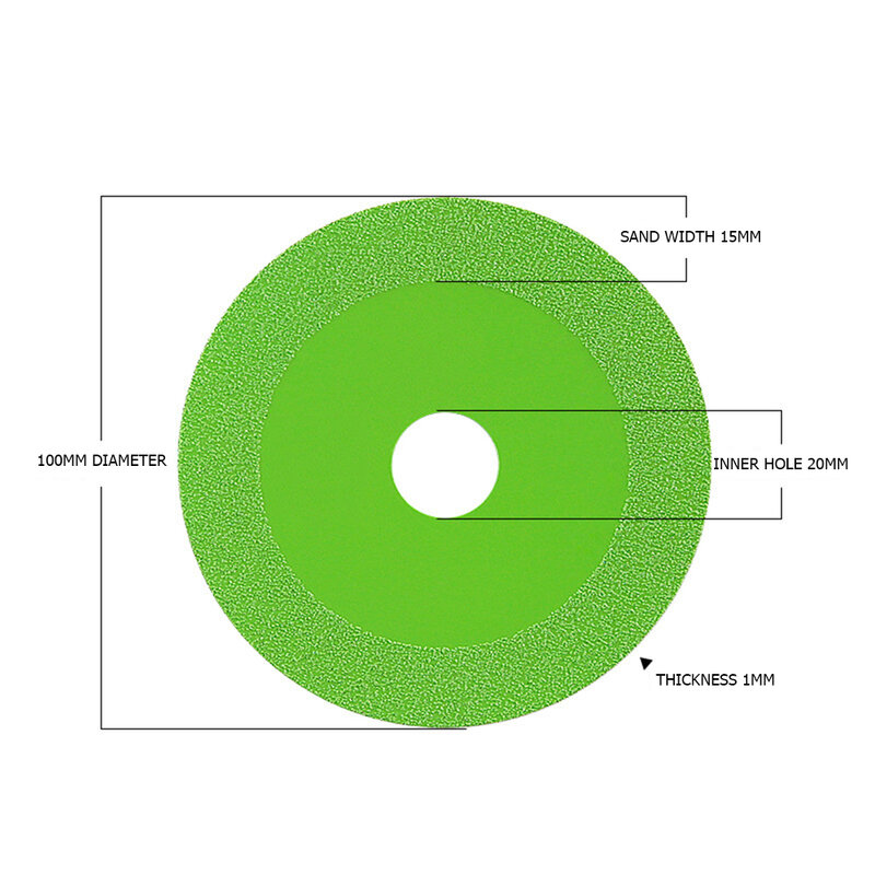 100mm Glass Cutting Disc Diamond Crystal Saw Blade Ceramic Tile Jade Special Polishing Chamfering Cutting Blade Grinding Disc