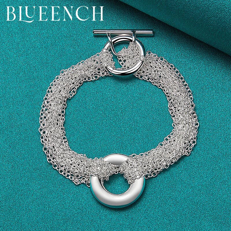 Blueench – Bracelet multi-chaînes en argent Sterling 925 pour femmes, bijoux à la mode européenne et américaine