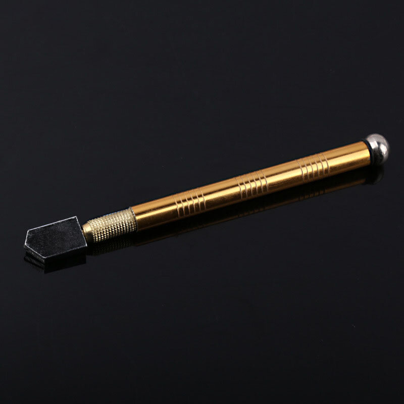 Rodillo cortador de vidrio, herramienta de corte de hoja de acero, suministro de aceite, mango de Metal antideslizante de 175mm para corte de herramienta Manual