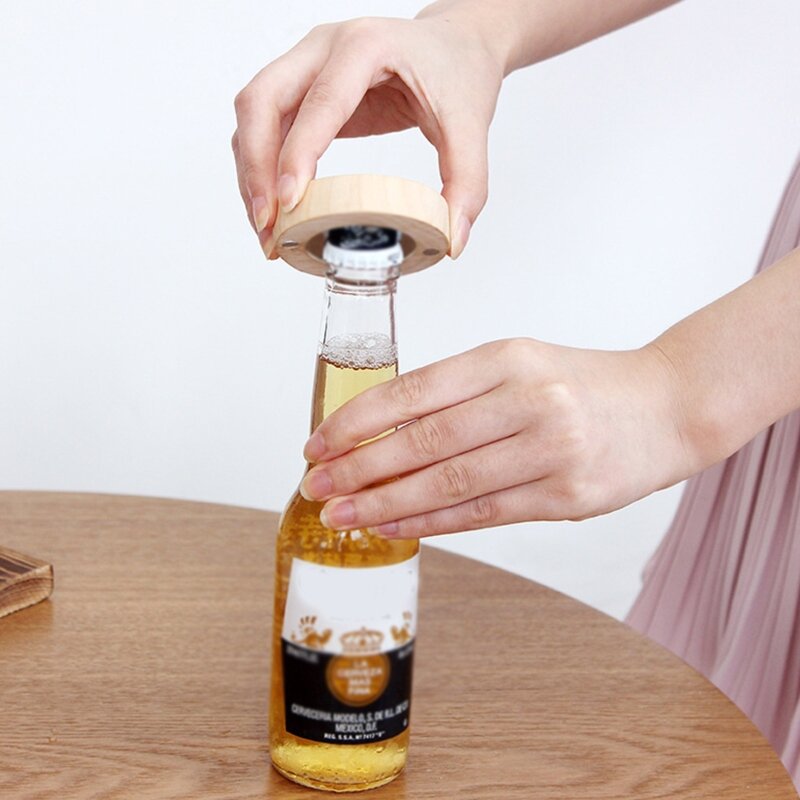 Multifunction Beer Opener Bottle Opener Kitchen Gadget Party Supplies Corkscrew Beer Accessories Wood Material 12 Styles