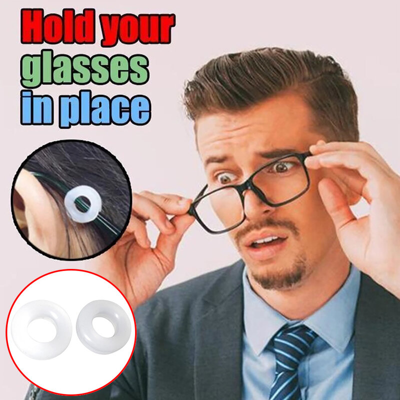 12 Pasang Pegangan Silikon Universal Portabel Ujung Candi Elastis Kacamata Olahraga Dapat Digunakan Kembali Bulat Anti Selip Kacamata Mini Kait Telinga