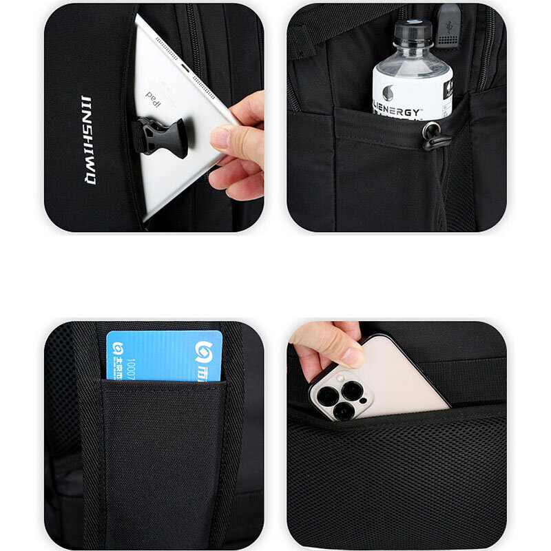 Men‘s 15.6 Inch Laptop Backpacks USB Waterproof Notebook Schoolbag Sports Travel School Bag Pack Backpack For Male Female Women