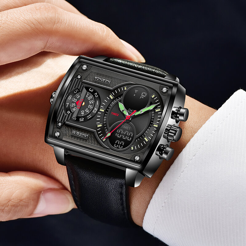 LIGE – montre à Quartz pour hommes, marque de luxe, chronographe, Sport