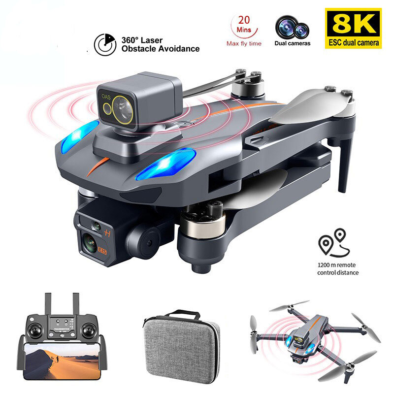 Dron K911 MAX con GPS y Motor sin escobillas, cuadricóptero plegable 4K, profesional, evitación de obstáculos, 8K, cámara Dual HD, RC, juguetes, regalos