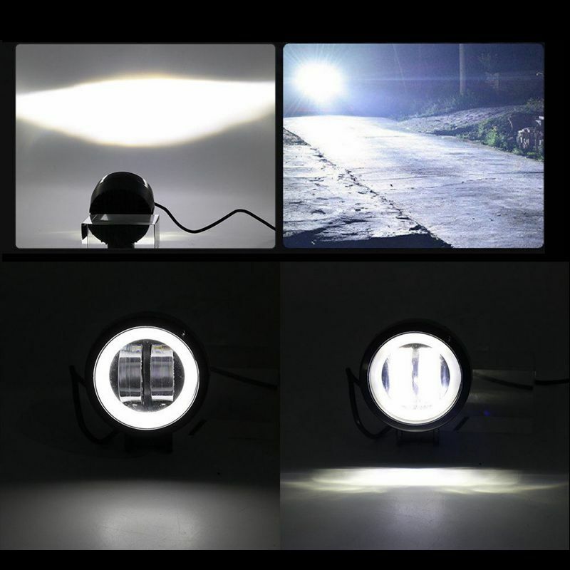 1Pair Car LED Work Light LED Headlight Two-color Off-road Vehicle Modified Fog Light Fog Lamp 20W 600K Universal