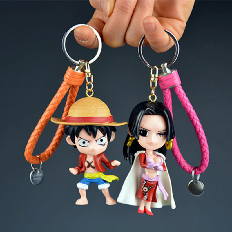 LLavero de figura de Anime de One Piece, Luffy Hancock, llavero colgante de muñeca, juguetes, accesorios de Luffy, regalo de Navidad