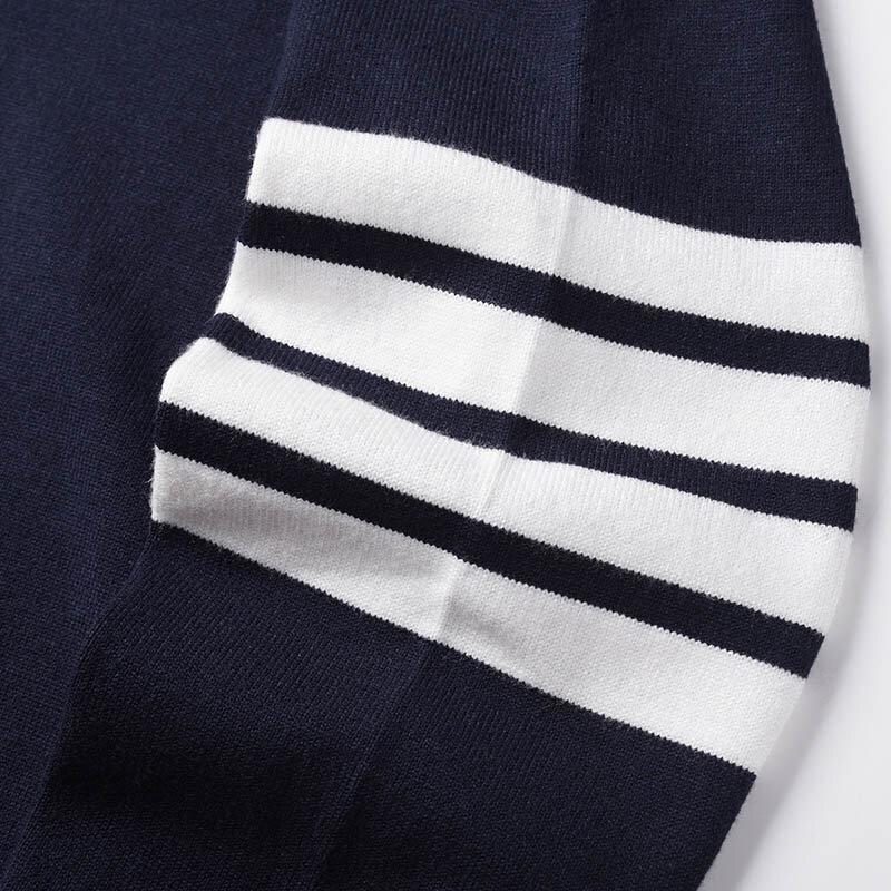 TB THOM – pull Harajuku en coton rayé pour homme, vêtement de marque à la mode, tricot, 4 barres, collection automne hiver 2022