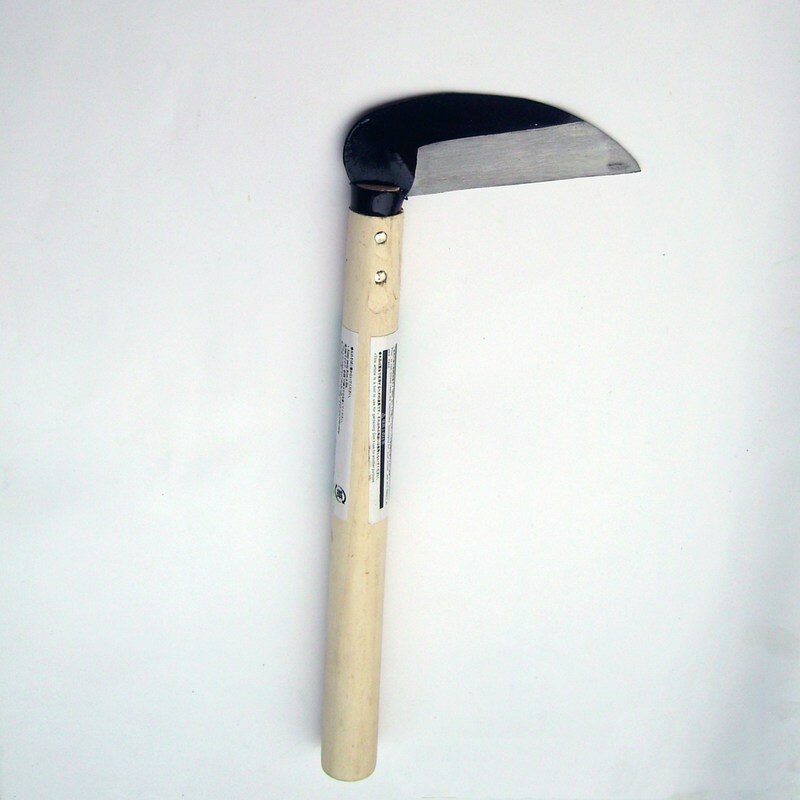 27cm afiada foice grama faca de pouco peso de aço facão punho de madeira mão foice mão foice para ferramentas de poda jardim de ervas daninhas