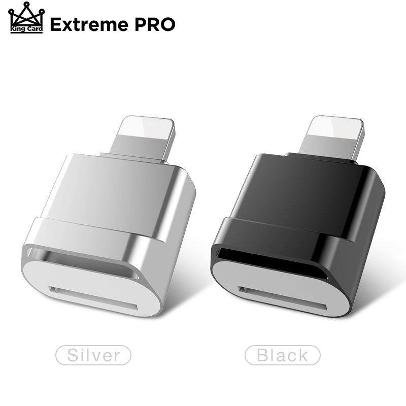 Memória Mini Leitor de Cartão SD, Preto, Prata, Pendrive para Telefone 7, 7 Mais, 8, 11, 13, X, USB, OTG, iOS 13