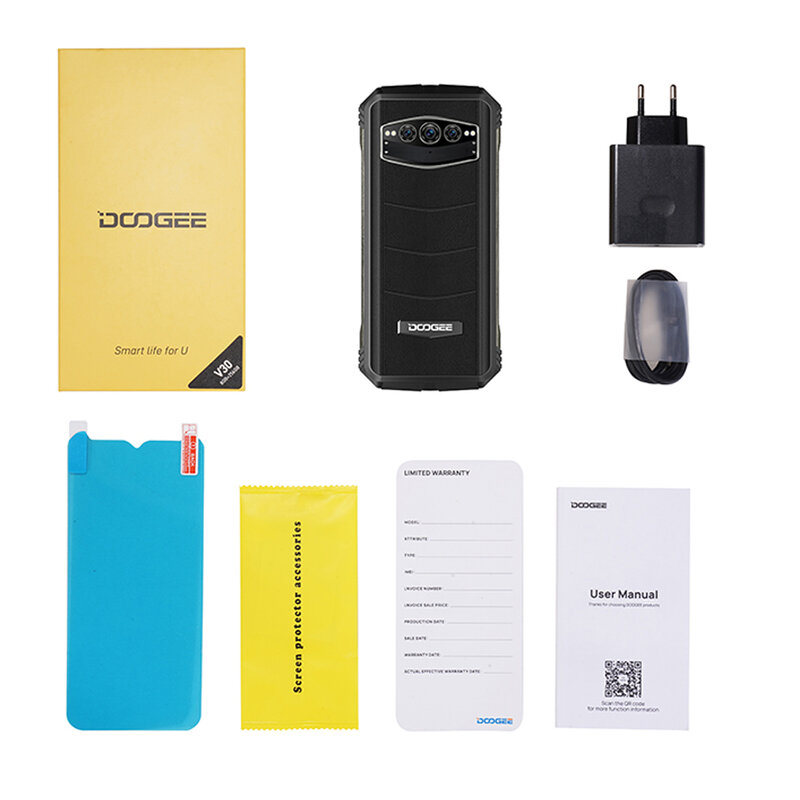 DOOGEE-V30 eSIM, altavoces duales 5G, teléfono resistente, pantalla FHD de 6,58 pulgadas, 120Hz, 8 + 256GB, 108MP ia de cámara principal, batería de 10800mAh