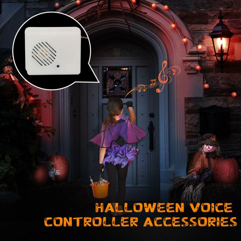 Altavoz con efecto de sonido para Halloween, reproductor de sonido de miedo de terror, Control de voz, accesorio para fiesta, caja de sonido Decora de vacaciones