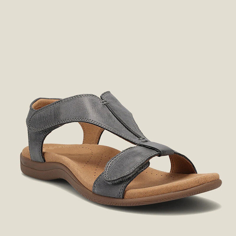 Tornozelo cinta leve sandálias de moda feminina verão dedos abertos durável macio ao ar livre sandálias de praia para mulher retro sapato