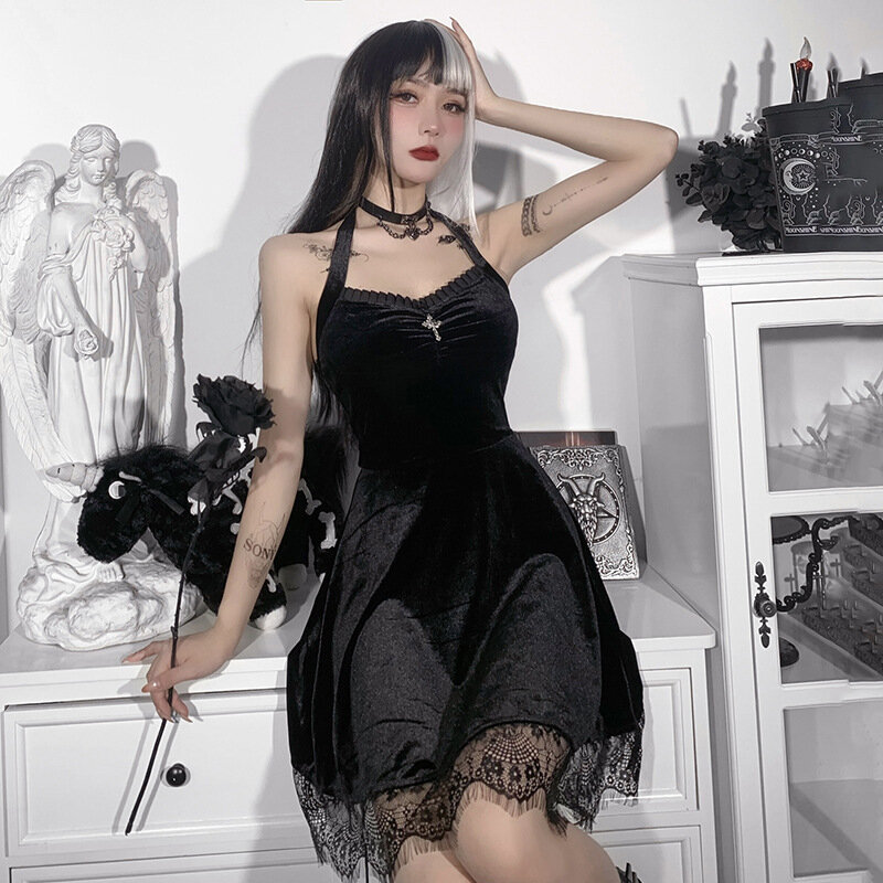 Robe de soirée noire plissée en dentelle, dos nu, dos nu, Sexy, élégante, pour femmes, 2022