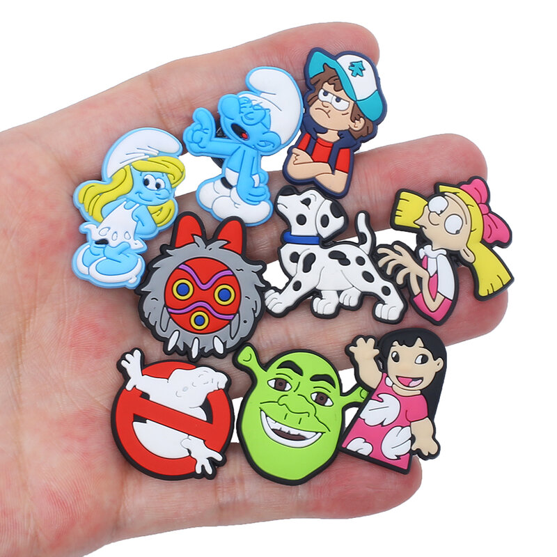 Single Sale 1pcs Various Classic Cartoons Shoe Charms Accessories Decorations PVC Croc Jibz Buckle for Kids Party Xmas Gifts